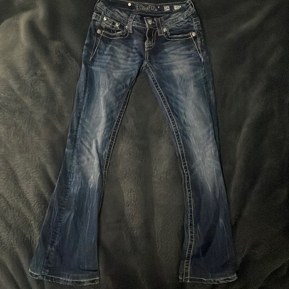Miss Me Jeans Size 24 Boot Cut Dark Blue